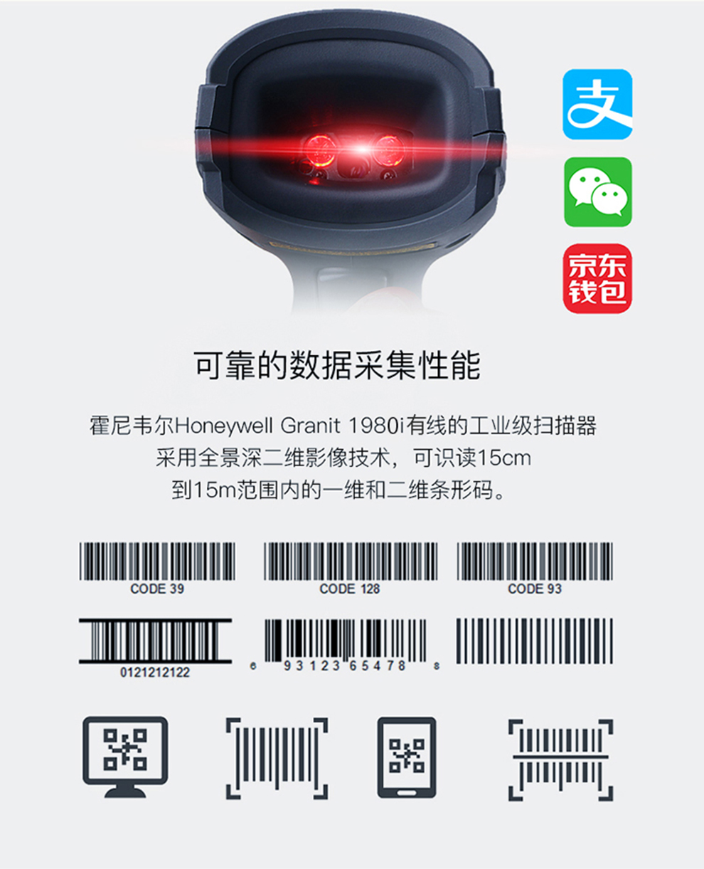 1980i工业级扫描枪具有可靠的数据采集功能 1980i工业级扫描枪具有可靠的数据采集功能