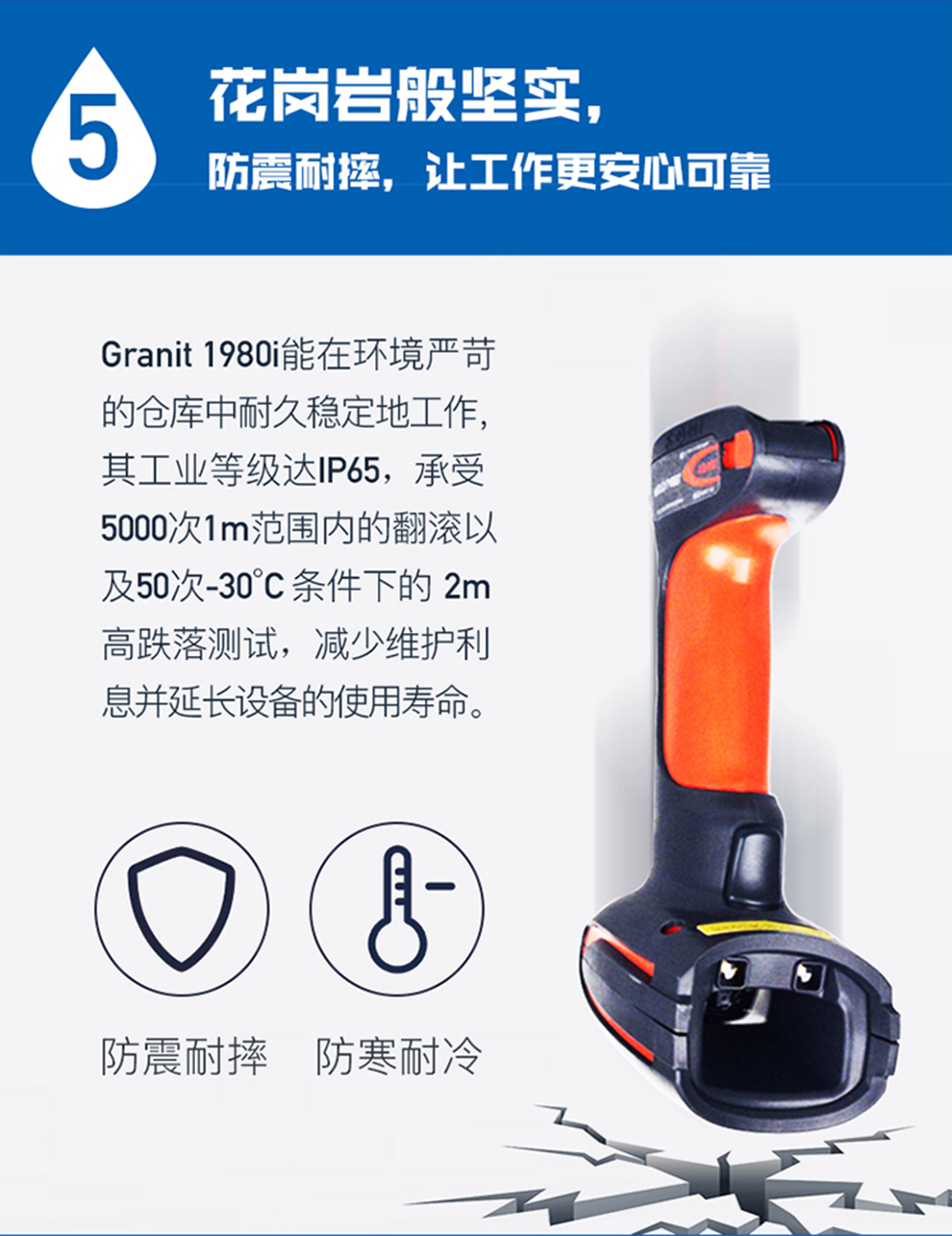 1980i工业级扫描枪如花岗岩般坚固 1980i工业级扫描枪如花岗岩般坚固